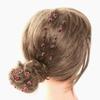 20 PCS Bridal Wedding Rhinestone Rose Flower U-shaped Hair Pins Crystal Rose Flower Hair Clips for Women Hair Jewelry Accessories (Red) view 2