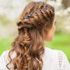 20 PCS Bridal Wedding Rhinestone Rose Flower U-shaped Hair Pins Crystal Rose Flower Hair Clips for Women Hair Jewelry Accessories (Blue) view 2