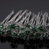 20 PCS Bridal Wedding Rhinestone Rose Flower U-shaped Hair Pins Crystal Rose Flower Hair Clips for Women Hair Jewelry Accessories (Green) view 2