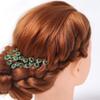 20 PCS Bridal Wedding Rhinestone Rose Flower U-shaped Hair Pins Crystal Rose Flower Hair Clips for Women Hair Jewelry Accessories (Green) view 3