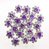 20 PCS Bridal Wedding Rhinestone Rose Flower U-shaped Hair Pins Crystal Rose Flower Hair Clips for Women Hair Jewelry Accessories (Purple) view 1