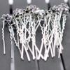 20 PCS Bridal Wedding Rhinestone Rose Flower U-shaped Hair Pins Crystal Rose Flower Hair Clips for Women Hair Jewelry Accessories (Purple) view 4