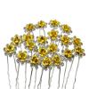 20 PCS Bridal Wedding Rhinestone Rose Flower U-shaped Hair Pins Crystal Rose Flower Hair Clips for Women Hair Jewelry Accessories (Gold) view 1