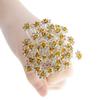 20 PCS Bridal Wedding Rhinestone Rose Flower U-shaped Hair Pins Crystal Rose Flower Hair Clips for Women Hair Jewelry Accessories (Gold) view 4