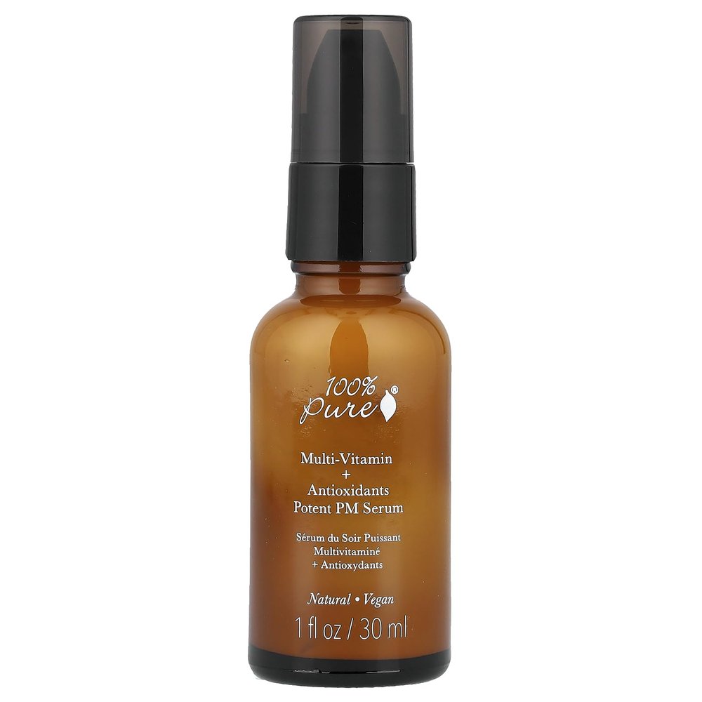 100% PURE Multi-Vitamin + Antioxidants Potent PM Serum, 1 fl oz (30 ml)