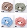 Abcsea 2 Pieces Children's Quick Drying Hair Towel Caps, Quick Microfiber Drying Hair Turban, Quick Dry Turban Hair Towel for Kids, Hair Dry Cap, Blue and Green view 3