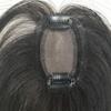 Yanamy Mono Human Hair Toppers for Women 6x9cm Natural Hair Toppers Wiglets Hairpieces for Thinning Hair, Black (Straight) view 3