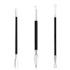 Cuticle Pusher Stainless Steel Triangle Nail Poly Gel Polish Remover Deeply Nail Cleaner Professional 3pcs Manicure Remover Tool Cuticle Care for Fingernails and Toenails,opove CP-3 Black view 1