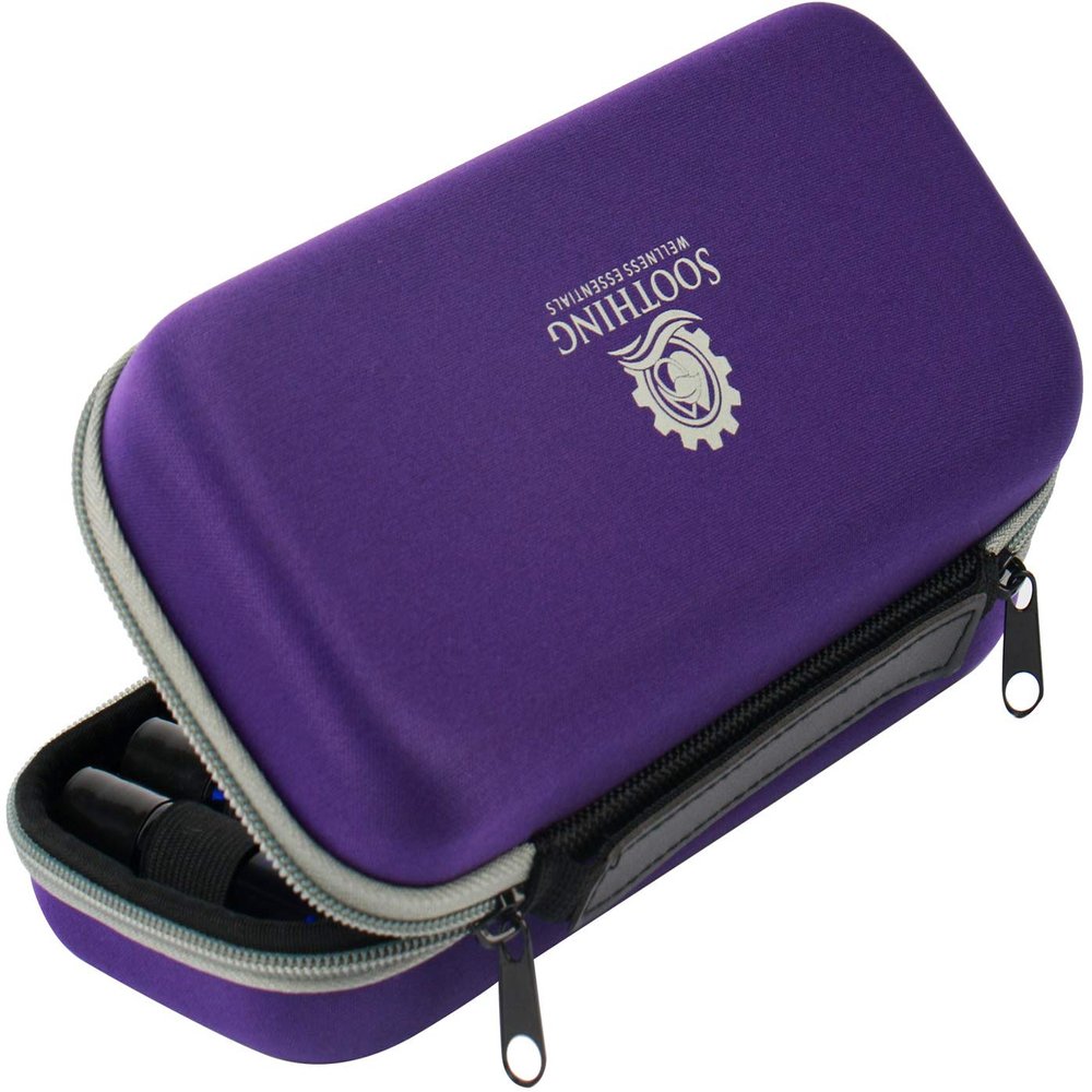20 Bottle Essential Oil Carrying Case Premium Hard Shell Protection for up to 20 Bottles - Perfect for Roller and Standard Bottles 5ml to 10ml - Great for Travel (Orchid Purple)
