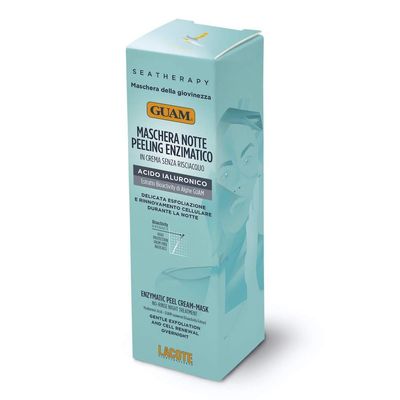 Guam, Seatherapy Enzyme Exfoliating Night Mask Gentle Exfoliating Cell Renewal Cream Treatment, Made in Italy, 75 ml Pack