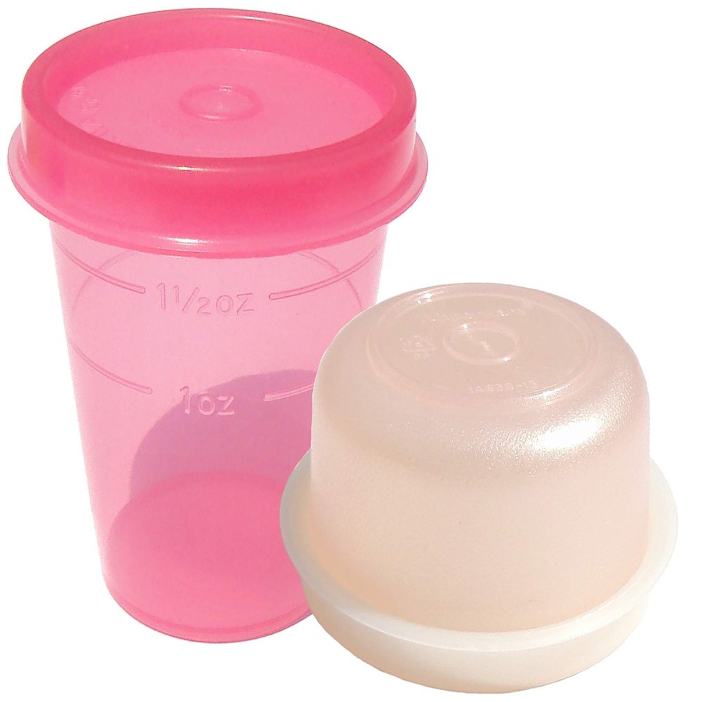 Tupperware Midget Smidgets 2 Ounce and 1 oz Sheer Pink and Blush Pink