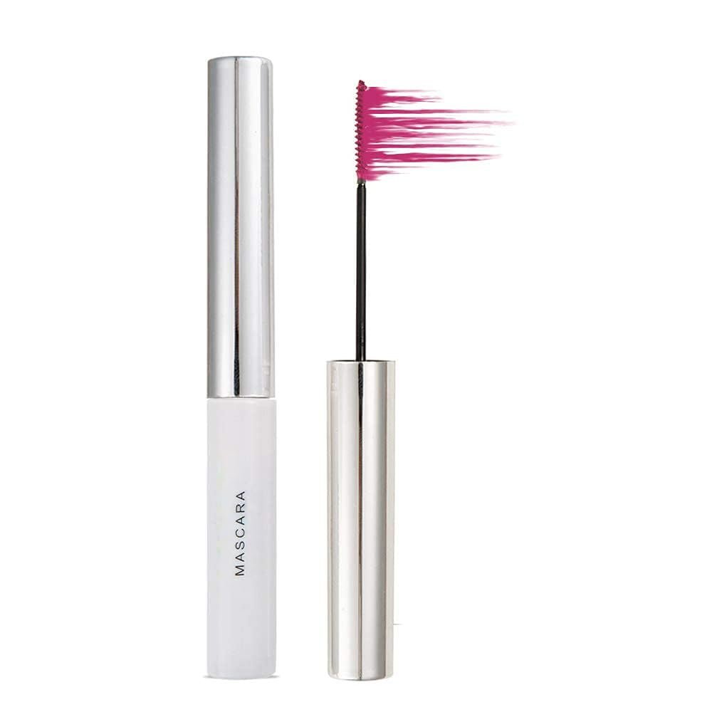 GL-Turelifes Colorful Fiber Mascara Charming Longlasting Mascara, Thick & Long Eyelash Waterproof and Smudge-proof Eyes Makeup, Adjustable Slim Brush(Pink)