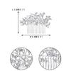 EVER FAITH Women's Wedding Hair Accessories Crystal Ivory Color Simulated Pearl Flower Side Comb Clear Silver-Tone view 4