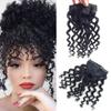 RemeeHi 8" Clip on Jerry Curly Hair Bangs Extension 23g Afro Fluffy Clip in Topper 100% Human Hair Front Fringe Hair Pieces 8# Chestnut Brown view 1