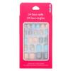 Claire's Girl's Winter Wonderland Square Press On Faux Nail Set - 24 Pack view 2