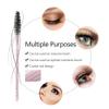 300 Pack Mascara Wands Disposable Eye Lash Brushes for Eyelash Extensions Tool Makeup Applicator Kit, Crystal Rose/Black view 4