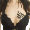 10 x U CANT TOUCH THIS Tattoo - lettering in black - temporary skin tattoo (10) view 3