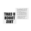 10 x U CANT TOUCH THIS Tattoo - lettering in black - temporary skin tattoo (10) view 4