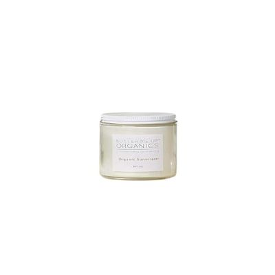 Butter Me Up Organics Natural Zinc Oxide Sunscreen SPF 45+, Reef-Safe, Non-Nano Mineral Sunblock, Water-Resistant with Shea Butter & Coconut Oil, Chemical-Free, Eco-Friendly, 8oz Jar