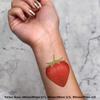Azeeda 4 x 'Strawberry' Temporary Tattoos - Water Resistant, Skin-Safe, Non-Toxic Transfers, Mixed Sizes (TO00014818) view 2