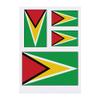 Azeeda 4 x 'Guyana Flag' Temporary Tattoos - Water Resistant, Skin-Safe, Non-Toxic Transfers, Mixed Sizes (TO00015094) view 1