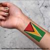 Azeeda 4 x 'Guyana Flag' Temporary Tattoos - Water Resistant, Skin-Safe, Non-Toxic Transfers, Mixed Sizes (TO00015094) view 2