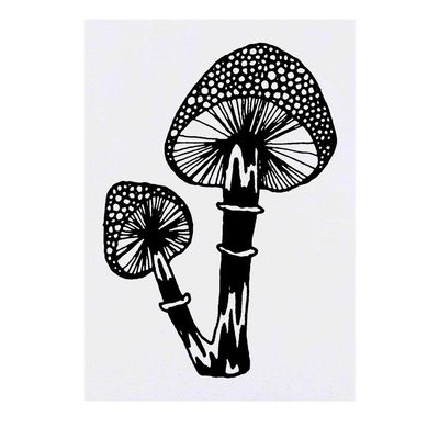 Azeeda 'Dotty Mushroom' Temporary Tattoo - Water Resistant, Skin-Safe, Non-Toxic Transfer (TO00018819)