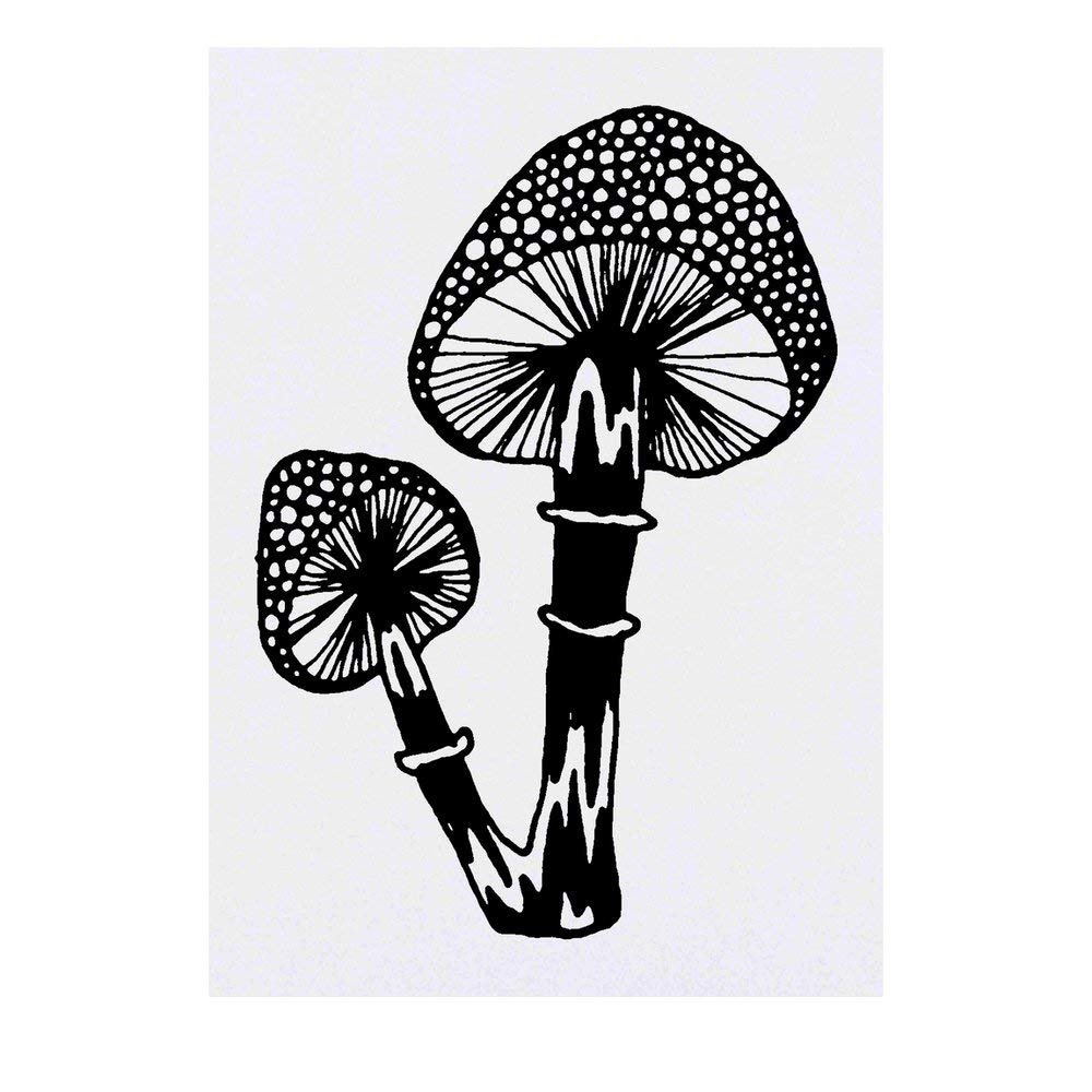 Azeeda 'Dotty Mushroom' Temporary Tattoo - Water Resistant, Skin-Safe, Non-Toxic Transfer (TO00018819)