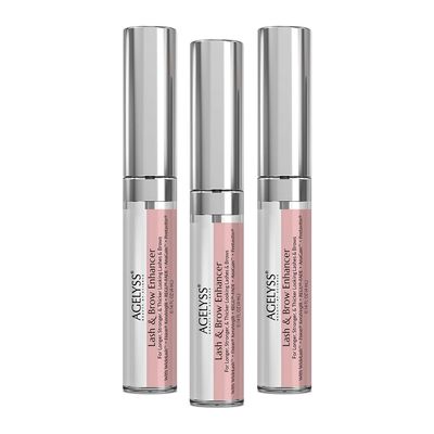 Agelyss Lash & Brow Enhancer - Longer, Stronger & Thicker Lash and Brows - 3 Bottles