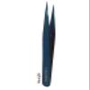 Alluring TITANIUM BLUE Tweezers for Eyelash Extension for Volume Lashes Straight view 1
