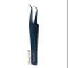Alluring TITANIUM BLUE Tweezers for Eyelash Extension for Volume Lashes - Strong Curved view 1