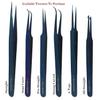 Alluring TITANIUM BLUE Tweezers for Eyelash Extension for Volume Lashes - Strong Curved view 2