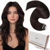 Hetto Microloop Hair Extensions Real Human Hair Brown Micro Bead Hair Extensions Real Human Hair Dark Brown 18 Inch 50s 50 view 1