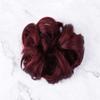 Bella Hair 100% Human Hair Scrunchies Messy Bun Hair Piece for Women Wavy Curly Up-Do Chignon Extensions (#99J Red Wine/#118 Burgundy) view 2