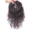 3.5"x5.5" Silk Top Curly Hair Crown Toppers Closure Clip in Toupee Wiglet Hairpieces for Thinning Hair, 12" Dark Brown view 2