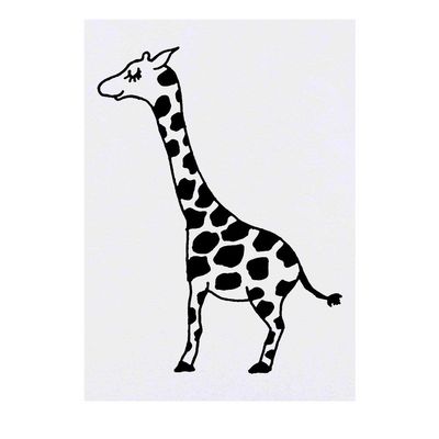Azeeda 'Giraffe' Temporary Tattoo - Water Resistant, Skin-Safe, Non-Toxic Transfer (TO00021493)