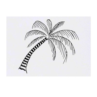 Azeeda 'Palm Tree' Temporary Tattoo - Water Resistant, Skin-Safe, Non-Toxic Transfer (TO00021505)