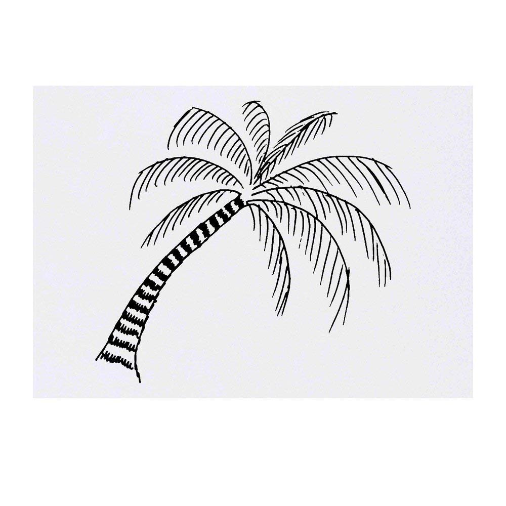 Azeeda 'Palm Tree' Temporary Tattoo - Water Resistant, Skin-Safe, Non-Toxic Transfer (TO00021505)