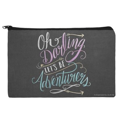 Oh Darling Let's Be Adventurers Makeup Cosmetic Bag Organizer Pouch