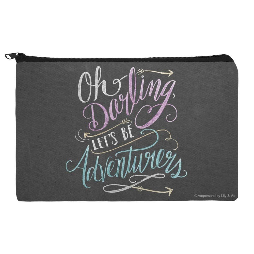 Oh Darling Let's Be Adventurers Makeup Cosmetic Bag Organizer Pouch