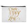 Peace Joy Love Christmas Makeup Cosmetic Bag Organizer Pouch view 1