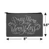 Pray More Worry Less Makeup Cosmetic Bag Organizer Pouch view 4