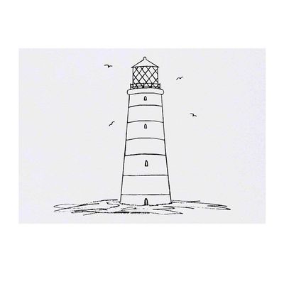 Azeeda 'Lighthouse' Temporary Tattoo - Water Resistant, Skin-Safe, Non-Toxic Transfer (TO00022204)