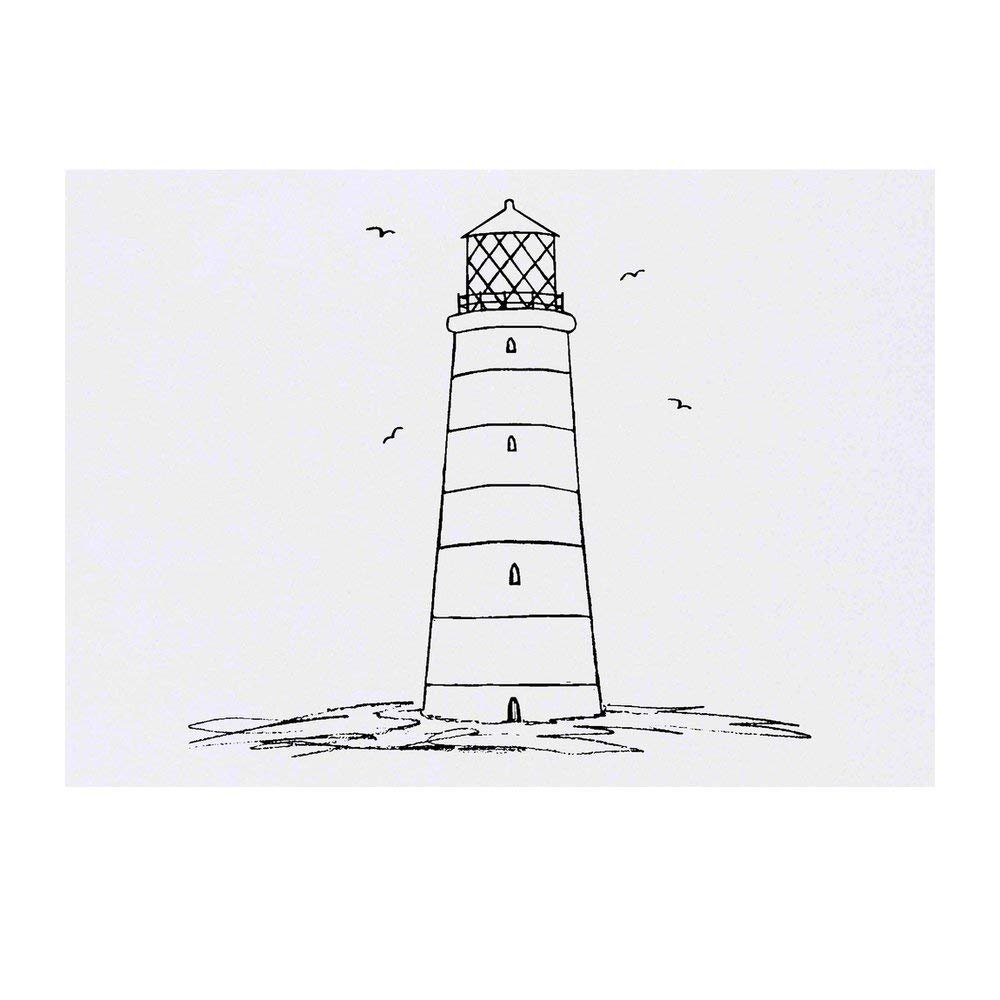 Azeeda 'Lighthouse' Temporary Tattoo - Water Resistant, Skin-Safe, Non-Toxic Transfer (TO00022204)