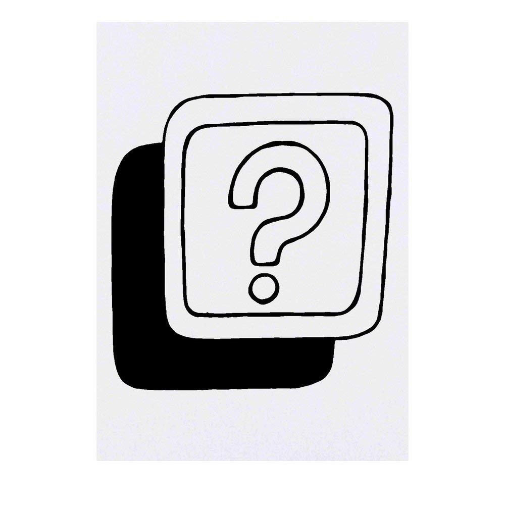 Azeeda 'Question Mark Sign' Temporary Tattoo - Water Resistant, Skin-Safe, Non-Toxic Transfer (TO00025666)