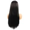 Synthetic Wigs for Women Long Straight Black Wig Middle Part Heat Resistant Fiber Cosplay Halloween Party Wig (Black) view 2