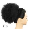 10inch Big Afro Puff Hair Bun with 4 Clips Afro Wig Updo Hair Chignon Bun Synthetic Curly Hair Ponytail Short Afro Kinky Curly Drawstring Puff Donut Elastic Wrap Hairpieces view 2
