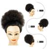 10inch Big Afro Puff Hair Bun with 4 Clips Afro Wig Updo Hair Chignon Bun Synthetic Curly Hair Ponytail Short Afro Kinky Curly Drawstring Puff Donut Elastic Wrap Hairpieces view 3