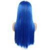 Synthetic Wigs for Women Long Straight Black Wig Middle Part Heat Resistant Fiber Cosplay Halloween Party Wig (Royal Blue) view 2