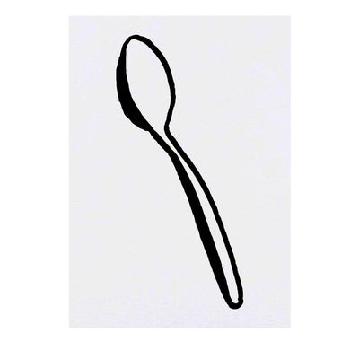 Azeeda 'Spoon' Temporary Tattoo - Water Resistant, Skin-Safe, Non-Toxic Transfer (TO00027798)